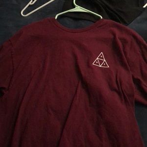 HUF worldwide red tshirt